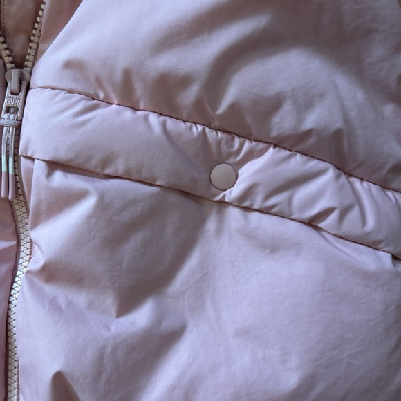 Athleta Girl Cozy Cloud Down Jacket Winter Coat M 8/10 Pink Fidget in Pocket - Picture 6 of 10